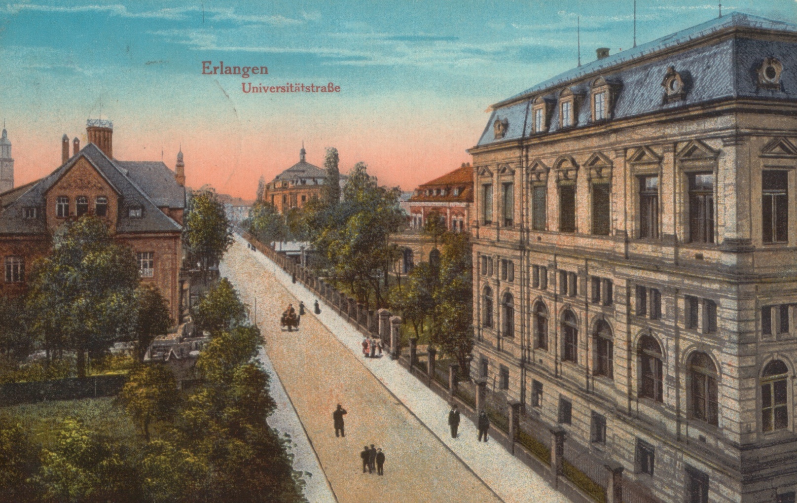 Erlangen 1916 - Universitätsstraße in Erlangen